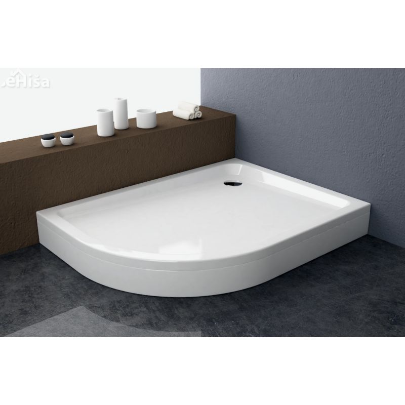 Polkrožna tuš kad Malur 120x90 D vgradna KOLPA-SAN 537080