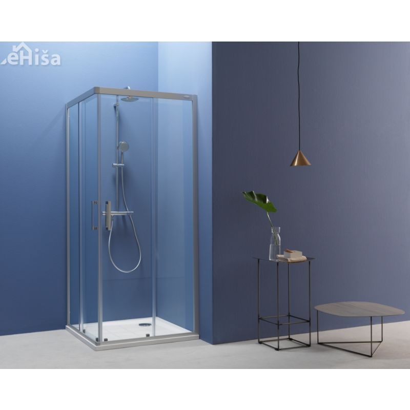 Tuš kabina Pulsar TKK 100 silver brill prozorno steklo KOLPA-SAN 560150