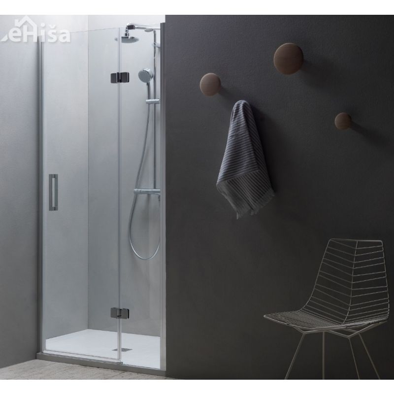 Tuš vrata Atlas TV-S 90 silver brill profil desna KOLPA-SAN 560250