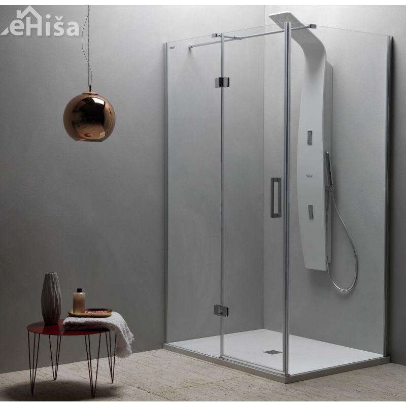 Tuš vrata Atlas TV100 silver brill profil leva KOLPA-SAN 560320