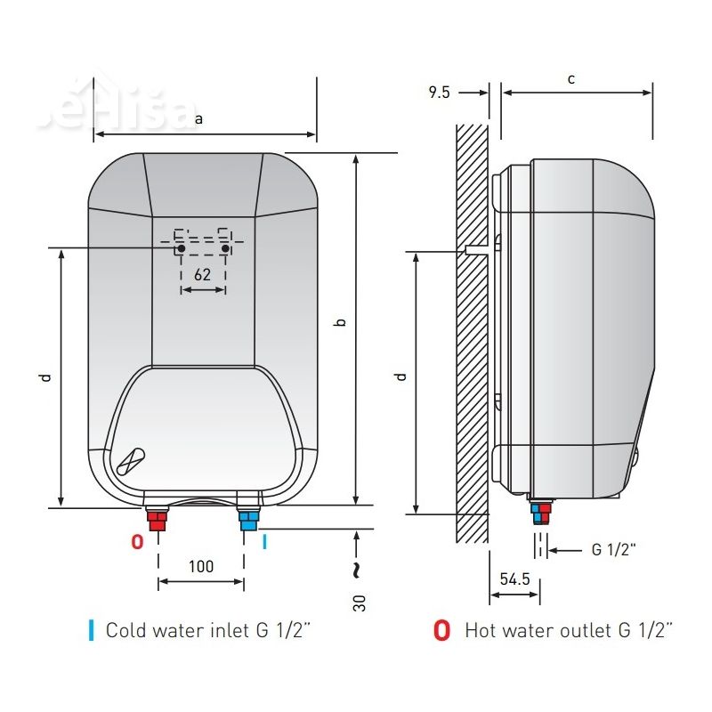 Pretočni grelnik vode bojler ARISTON ARKS 5 U