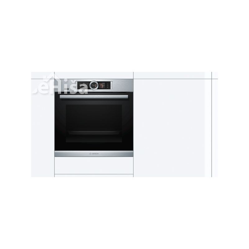 Vgradna parna pečica 60x60 nerjaveče jeklo BOSCH HRG6769S6
