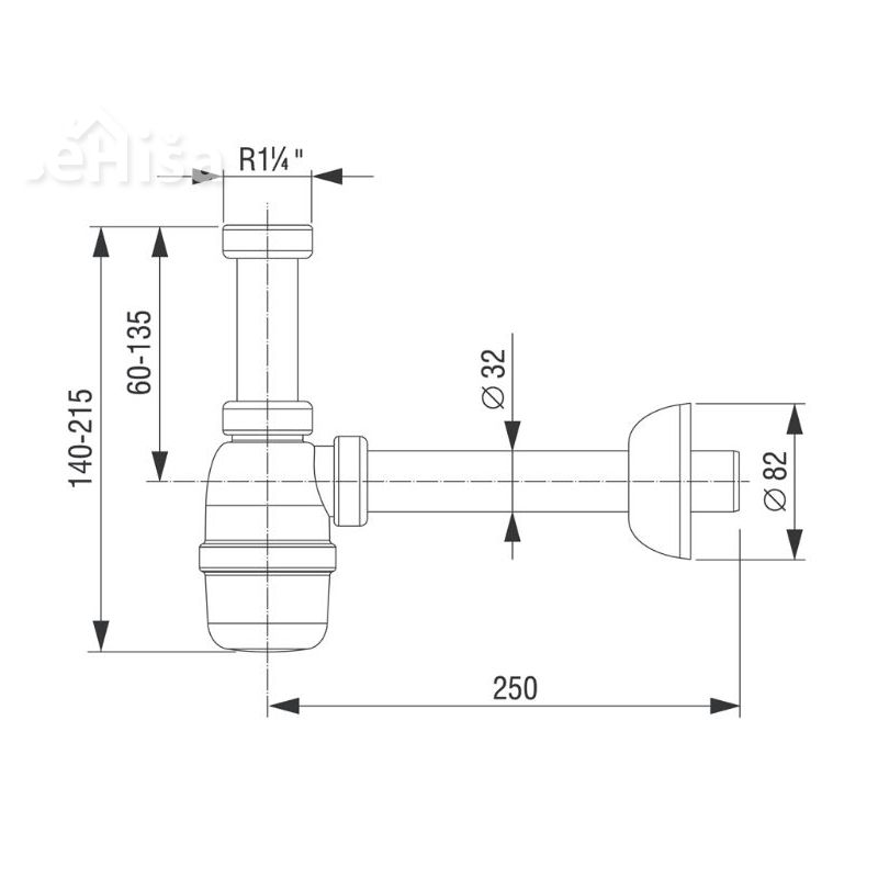 Sifon za umivalnik LIV 195349
