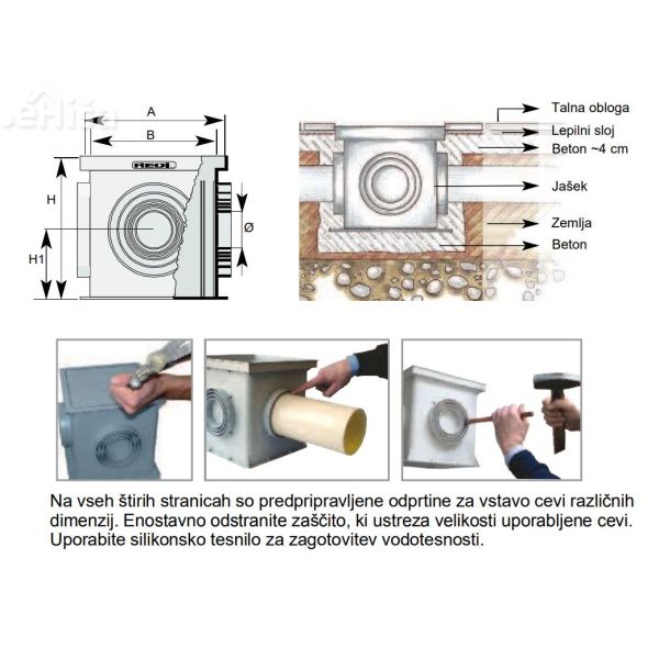 Jašek s pokrovom PP 200x200
