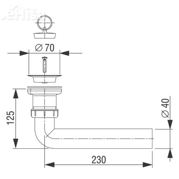 Ventil za tuš kad iztok fi 40 LIV 196031
