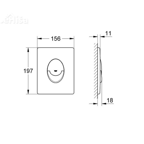 Aktivirna tipka Skate Air mat krom GROHE 38505P00
