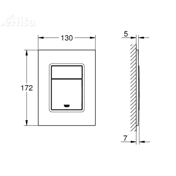 Aktivirna tipka Skate Cosmopolitan S GROHE 37535SH0
