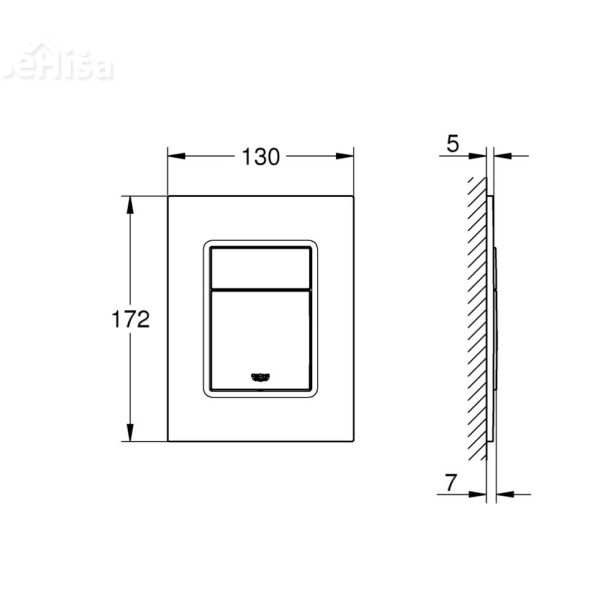 Aktivirna tipka Skate Cosmopolitan S krom GROHE 37535000
