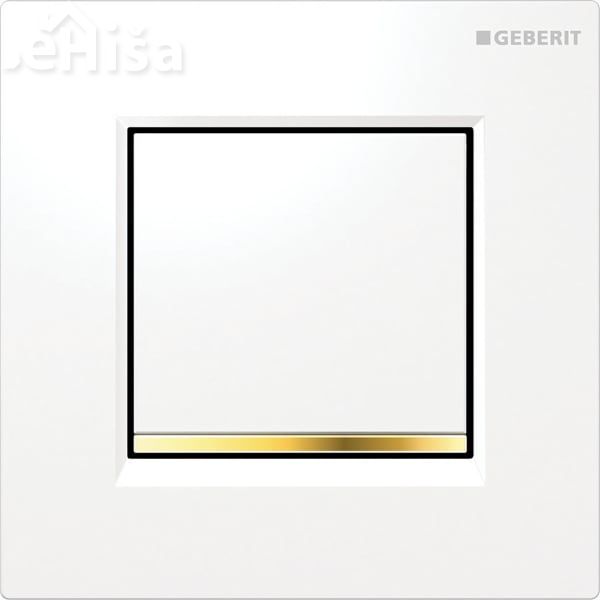 Aktivirna tipka za pnevmatsko splakovanje pisoarja Tip30 bela-pozlačena-bela GEBERIT 116.017.KK.1
