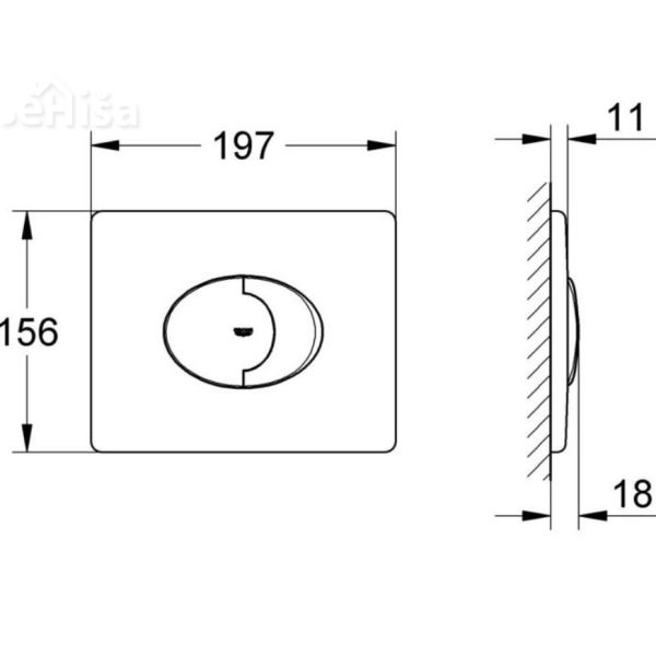 Aktivirna tipka za podometni splakovalnik ležeča Skate Air bela GROHE 38506SH0
