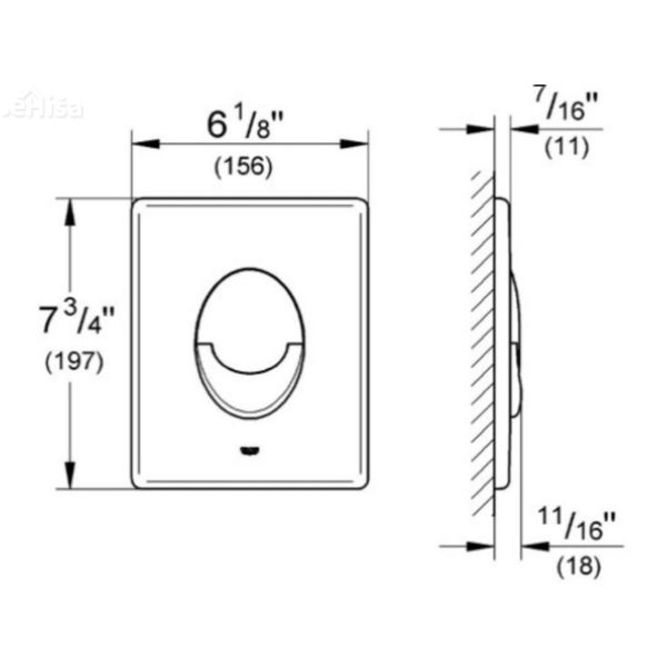 Aktivirna tipka za podometni splakovalnik Skate Air bela GROHE 38505SH0
