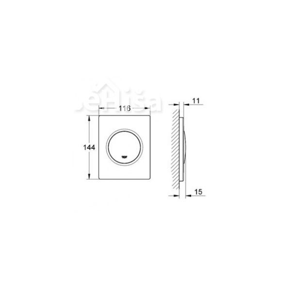Aktivirna tipka za splakovanje pisoarja Nova Cosmopolitan bela GROHE 38804SH0
