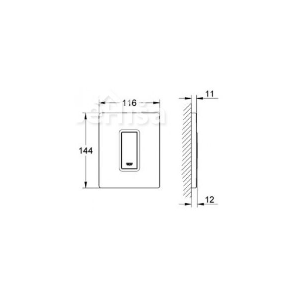 Aktivirna tipka za splakovanje pisoarja Skate Cosmopolitan bela GROHE 38784SH0
