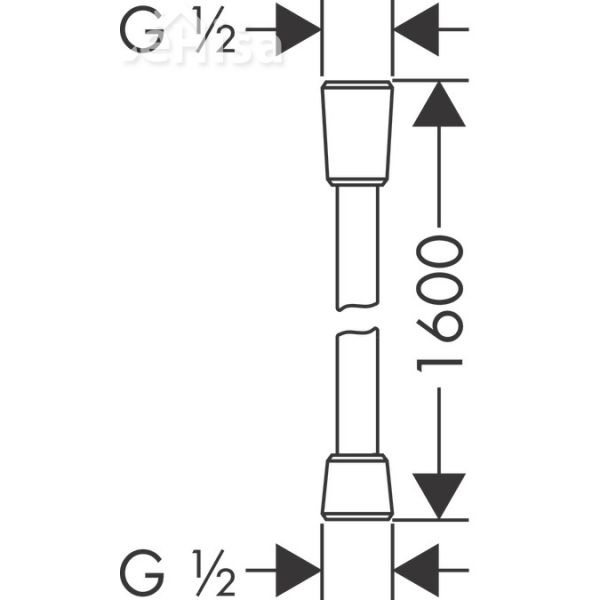 Cev Isiflex 1,6m HANSGROHE 28276000
