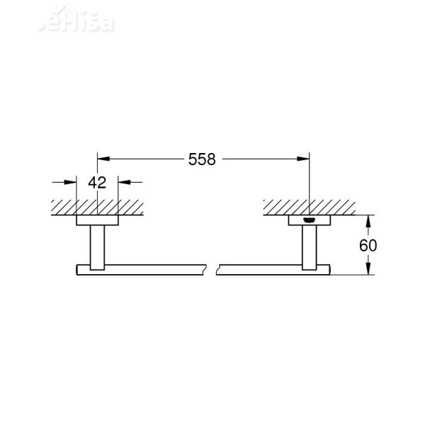 Držalo za brisače Essentials Cube GROHE 40509001
