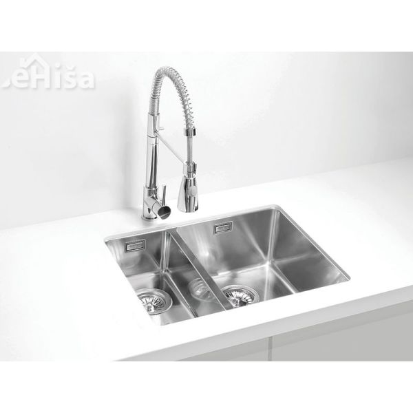 Dvojno kuhinjsko pomivalno korito KOMBINO 120 inox 590x440 mm levo ALVEUS 1101960
