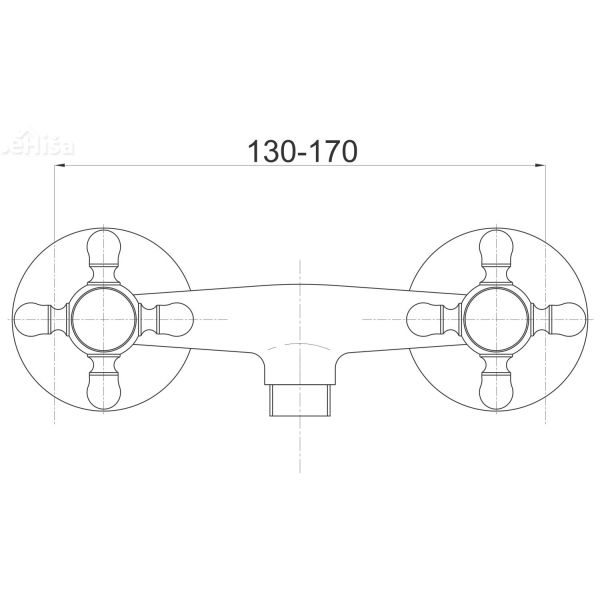 Dvoročna stenska armatura za tuš kad Stil z41 samo amratura UNITAS 07466

