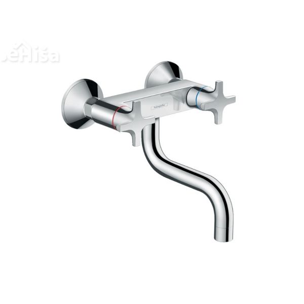 Dvoročna stenska kuhinjska armatura Logis Classic krom HANSGROHE 71287000
