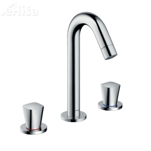 Dvoročna umivalniška armatura Logis 150 krom 3 luknje HANSGROHE 71133000
