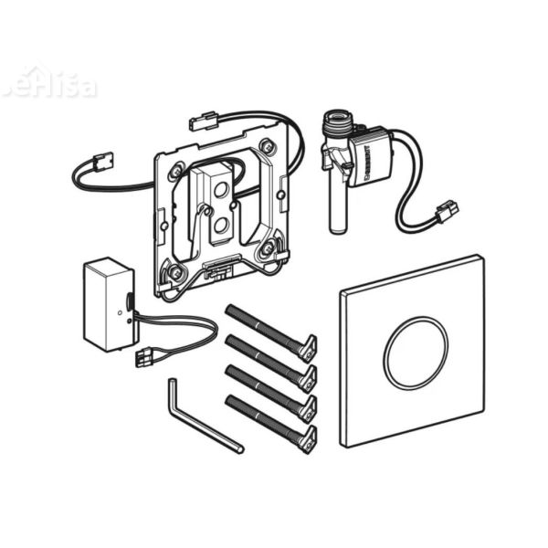 Elektronika za splakovanje pisoarjev HyTronic IR tip10 bela-sijajni krom-bela 230V GEBERIT 116.025.KJ.1
