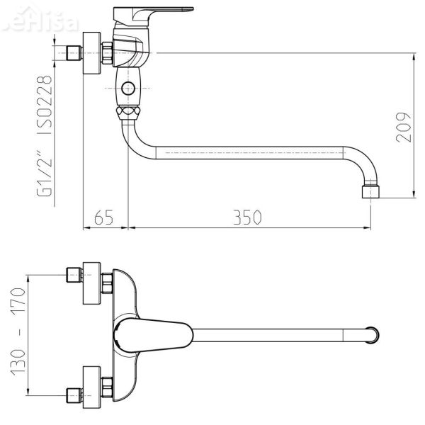 enorocna-armatura-za-kad-in-umivalnik-in-trokadero-infinity-unitas-350mm-unitas-00354
