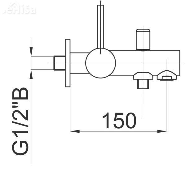 Enoročna armatura za kopalno kad Fresh f30 samo armatura UNITAS 00334

