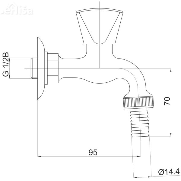 Enoročna armatura za umivalnik Classic c02 samo armatura UNITAS 10151

