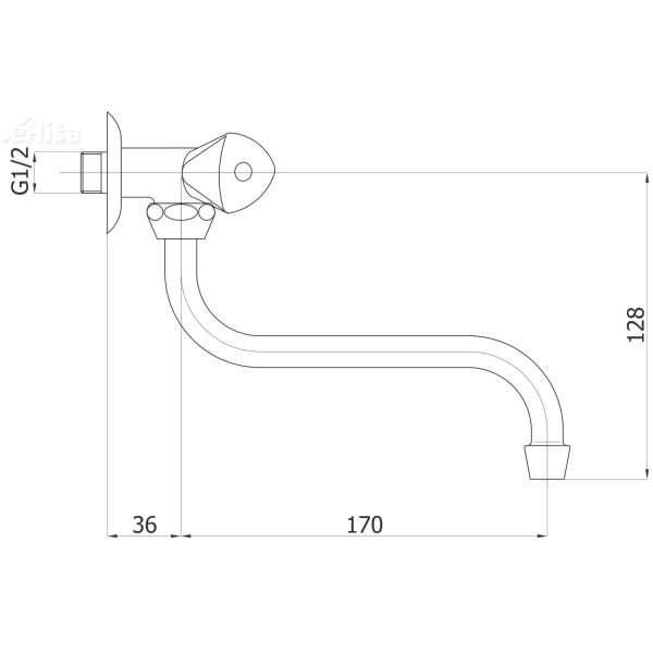 Enoročna armatura za umivalnik Classic c04 samo armatura UNITAS 10251
