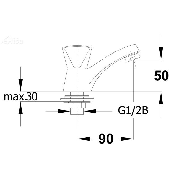 Enoročna armatura za umivalnik Classic c15 samo armatura UNITAS 10551
