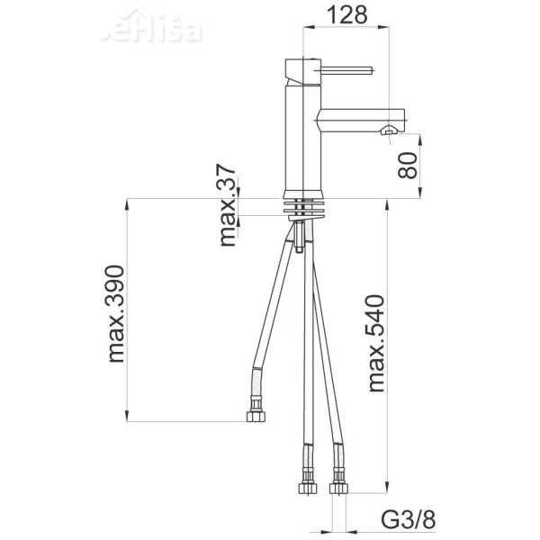 Enoročna armatura za umivalnik Fresh f10 nizkotlačna UNITAS 01036
