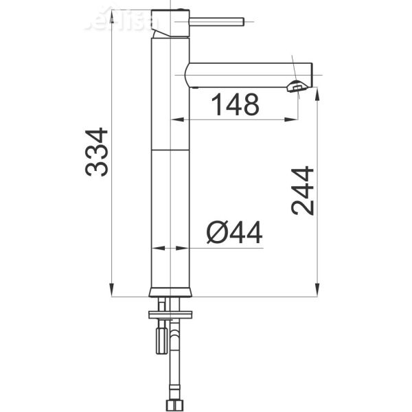 Enoročna armatura za umivalnik Fresh f11 samo armatura UNITAS 00048

