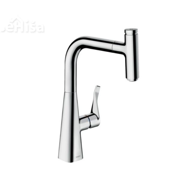 Enoročna izvlečna kuhinjska armatura Metris 240 krom HANSGROHE 14857000
