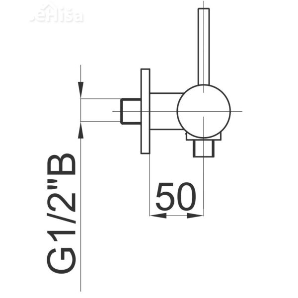 Enoročna stenska armatura za tuš kad Fresh f40 samo armatura UNITAS 00434
