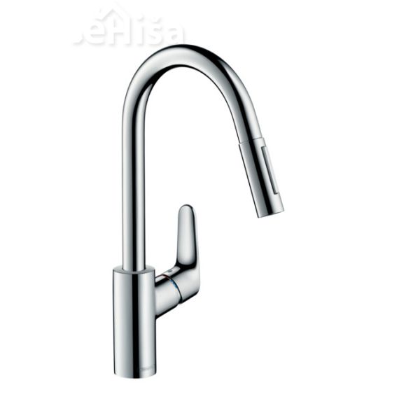 Izvlečna enoročna kuhinjska armatura Focus 240 krom HANSGROHE 31815000

