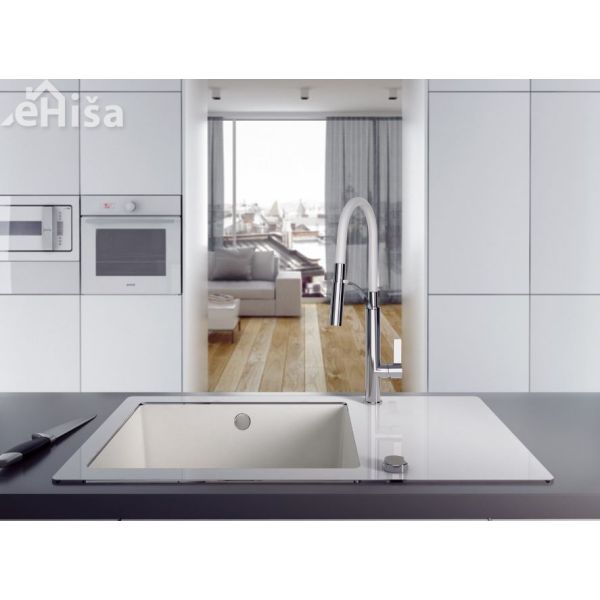 Izvlečna kuhinjska armatura GERBERA krom-bela DEANTE BGB W720
