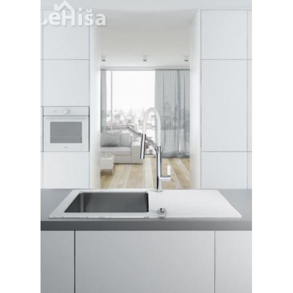 Izvlečna kuhinjska armatura GERBERA krom-bela DEANTE BGB W720
