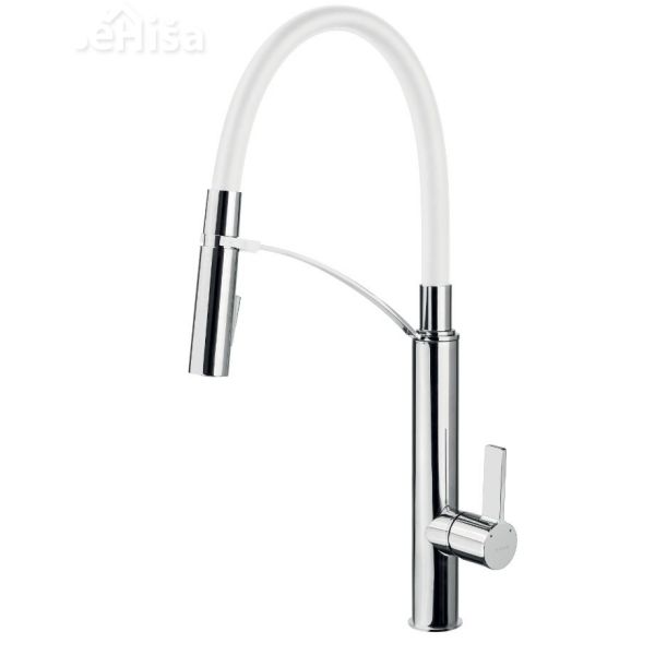 Izvlečna kuhinjska armatura GERBERA krom-bela DEANTE BGB W720
