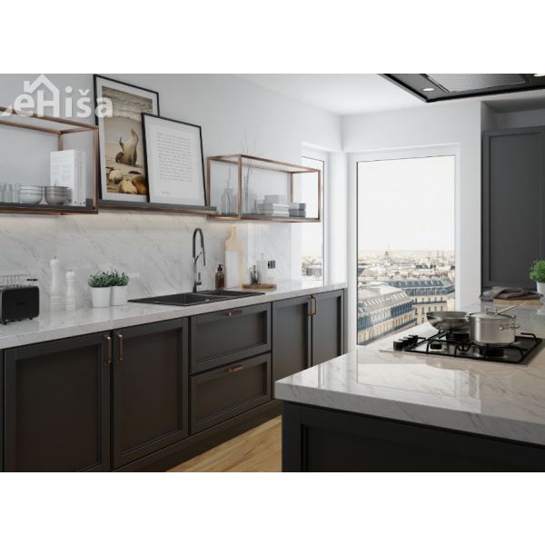 Izvlečna kuhinjska armatura GERBERA krom-črna DEANTE BGB B720
