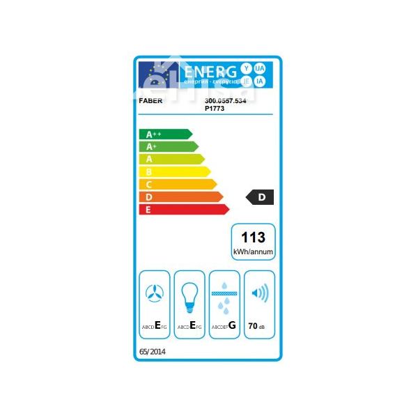 Klasična kuhinjska napa 2740 PB SRM X A60 inox FABER 7612985613378