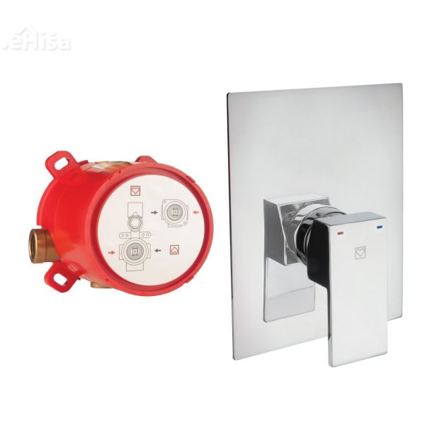 Komplet pokrivna plošča za prho in podometni del SQ krom UNITAS 00361
