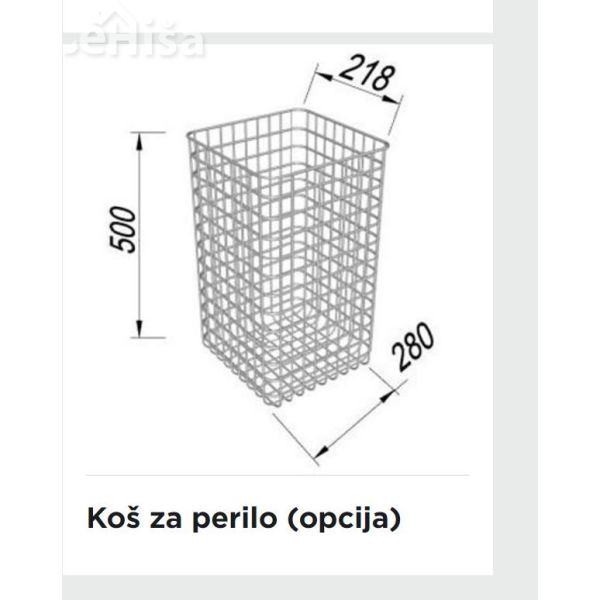 Koš za perilo za omarice širine 35 cm KOLPA-SAN 944270