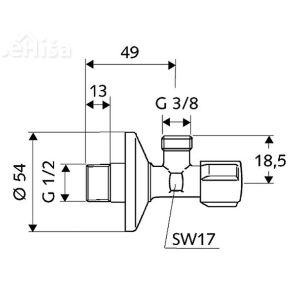 Kotni ventil SCHELL 052120699
