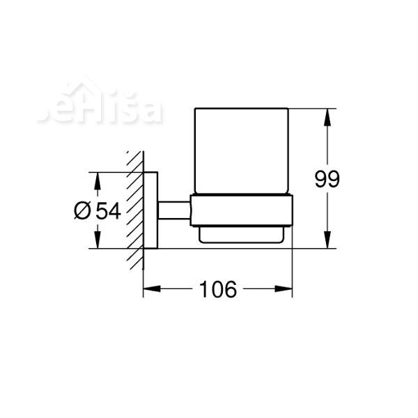 Kozarec z držalom Essentials GROHE 40447001
