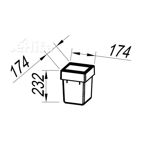 Kozmetični koš za spodnji predal Oxana KOLPA-SAN

