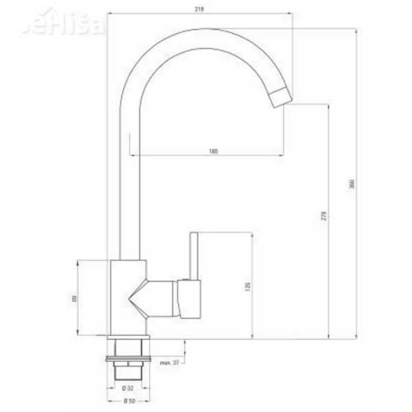 Kuhinjska armatura LUNO krom DEANTE BOC 062M
