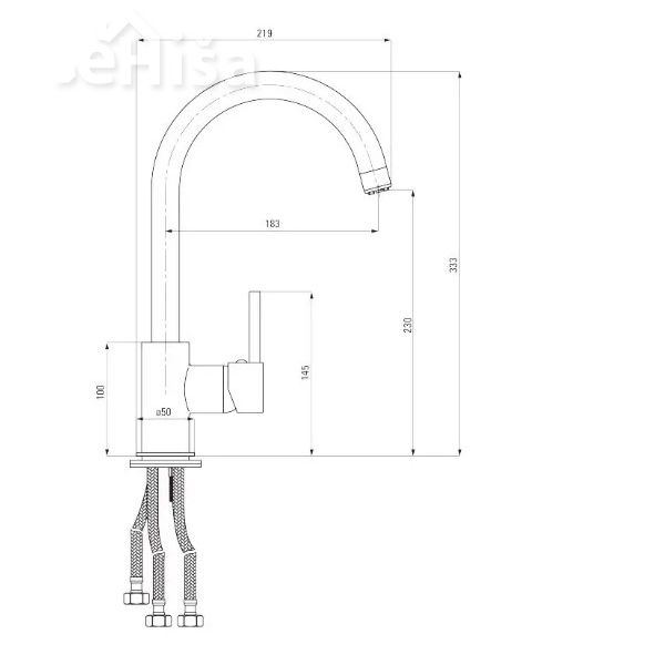 Kuhinjska nizkotlačna armatura DEANTE krom DEANTE BEZ 062H
