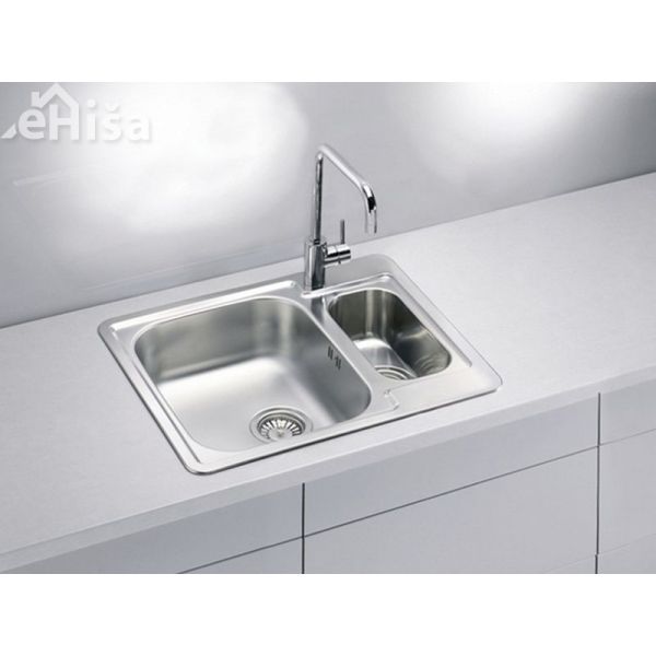 Kuhinjsko pomivalno korito in pol LINE 50 inox 615x500 mm z sifonom ALVEUS 1065676
