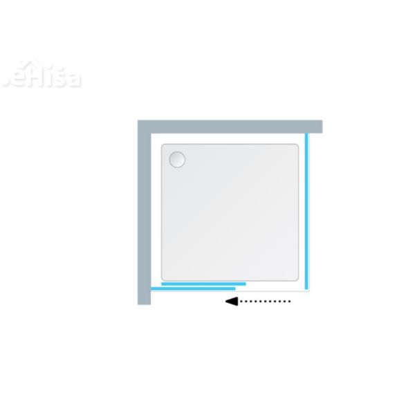 Kotna tuš kabina TK 140 x 90 cm leva Montes silver brill z premazom KOLPA-SAN 514410
