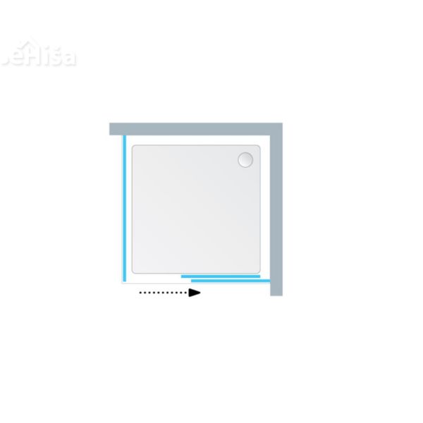 Kotna tuš kabina TK 120 x 80 cm desna Montes silver brill z premazom KOLPA-SAN 514420
