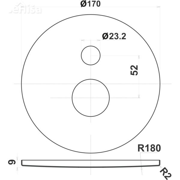 Nadometna pokrivna ploščica za kopalno kad ali dva tuša Fresh UNITAS 12260
